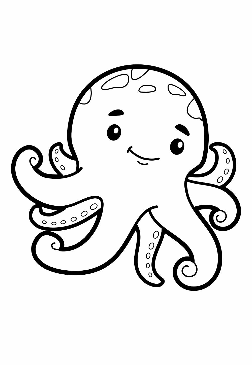 Desenho Fàcil e Bonito - Polvo
