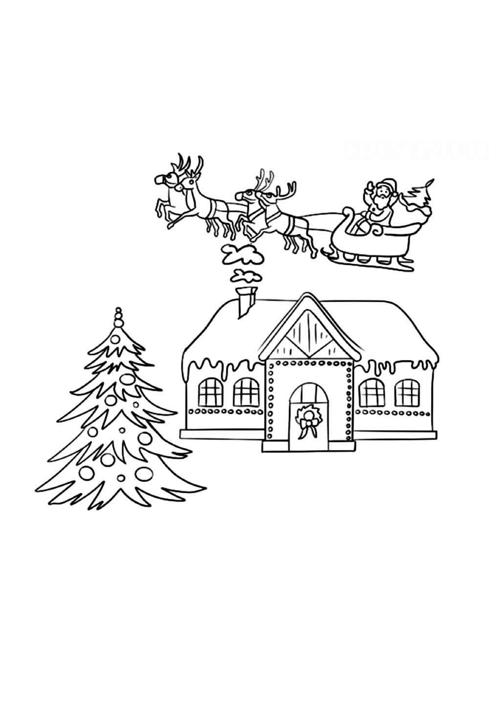 Desenho da Casa do Papai Noel