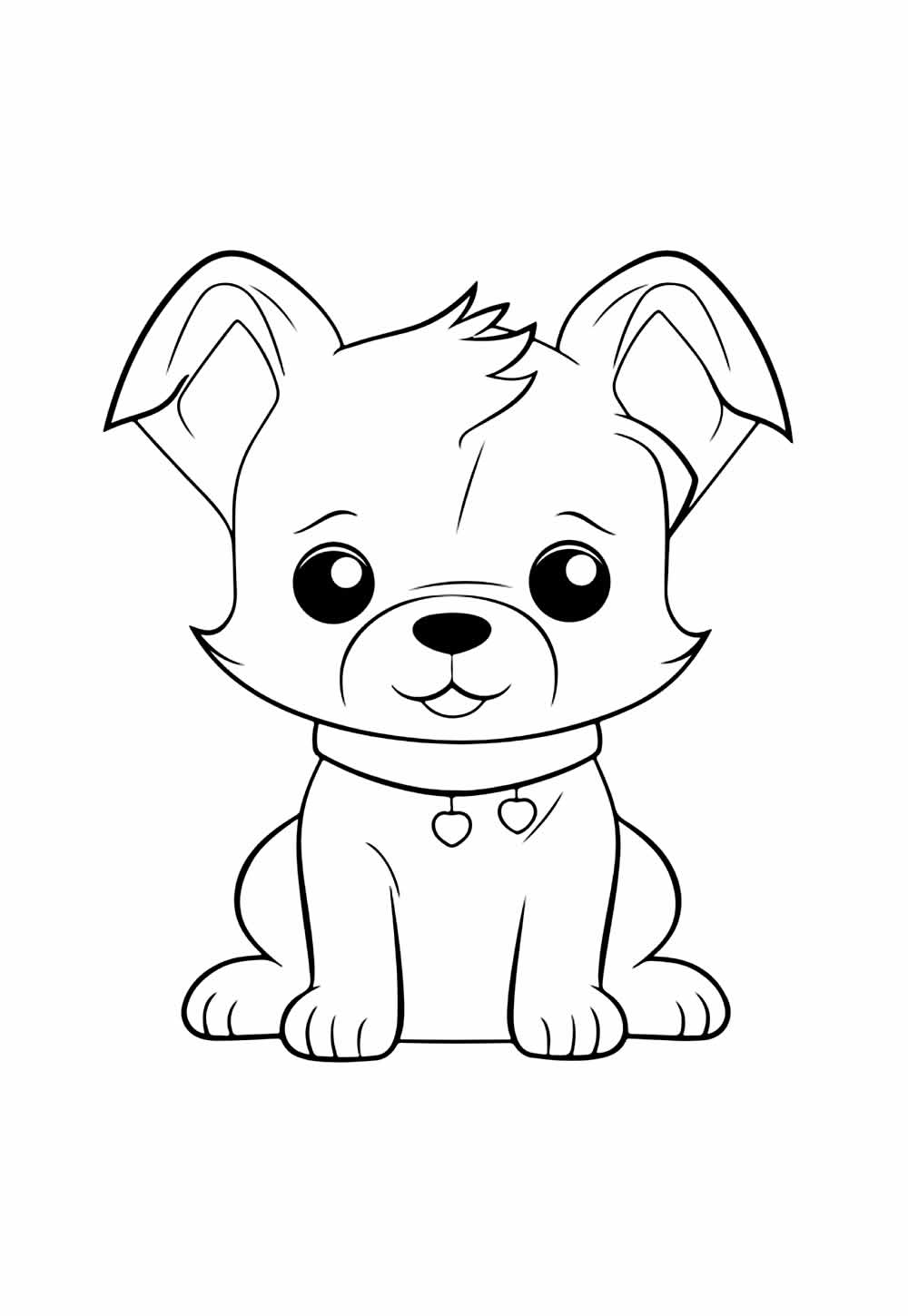 Desenho de Cachorro Kawaii