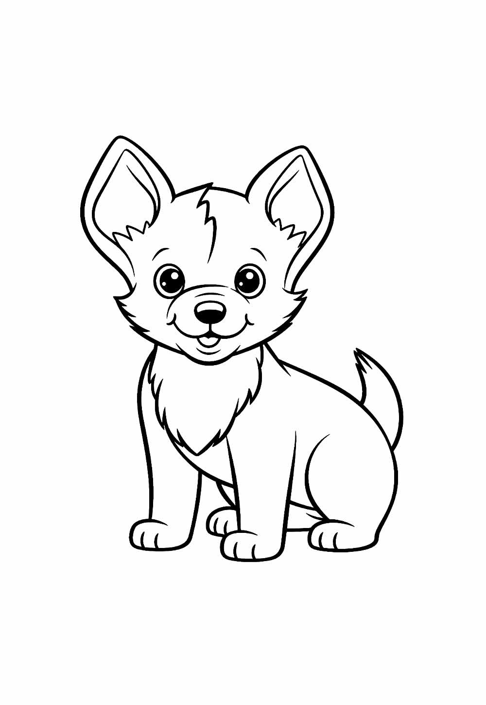 Desenho de Cachorro Kawaii