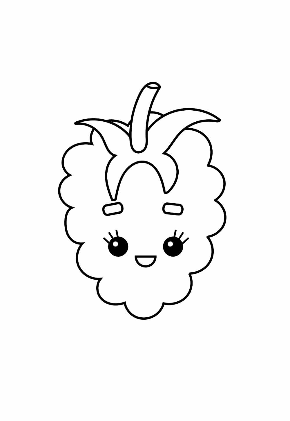 Desenho de Carinha Kawaii - Uva