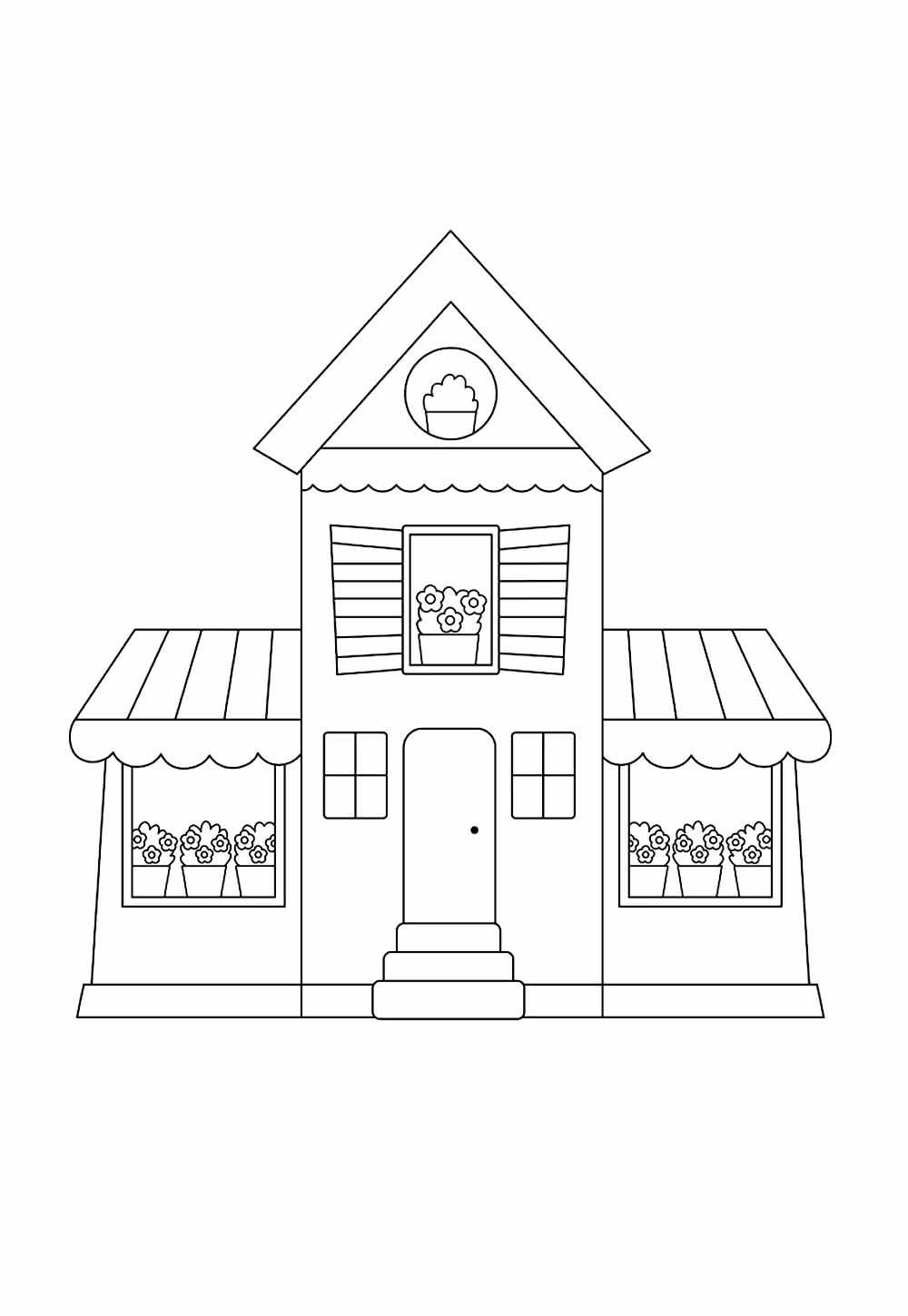 Desenho de Casa de Boneca para colorir