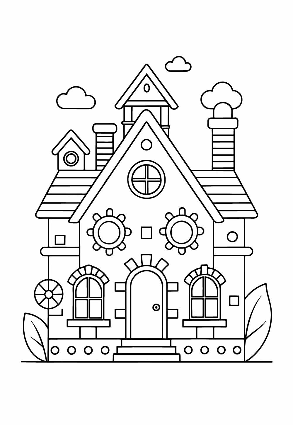 Casa de Boneca para colorir