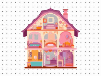 Desenhos de Casa de Boneca para colorir