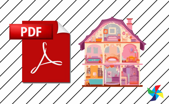 Desenhos de Casa de Boneca em PDF