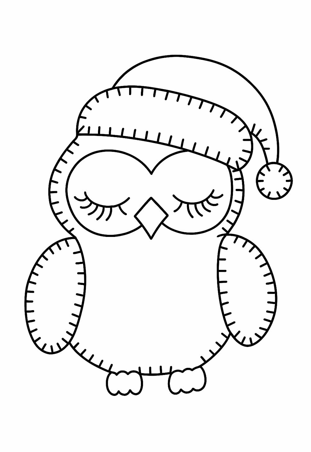 Desenho de Coruja de Natal