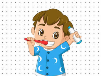 Desenhos de Criança Escovando os Dentes para colorir