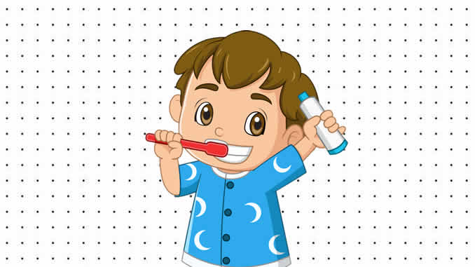 Desenhos de Criança Escovando os Dentes para colorir