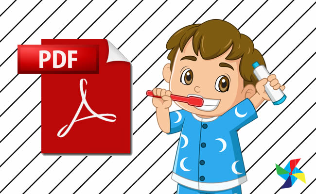 Desenhos de Criança Escovando os Dentes em PDF