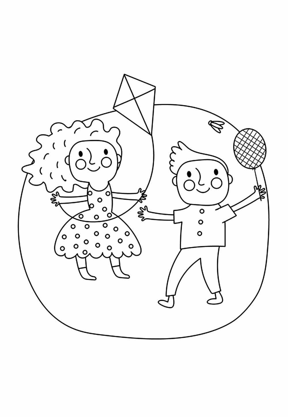 Desenhos de Crianças Brincando