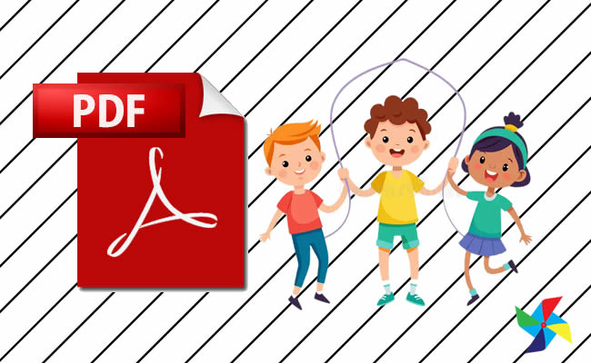 Desenhos de Crianças Brincando em PDF