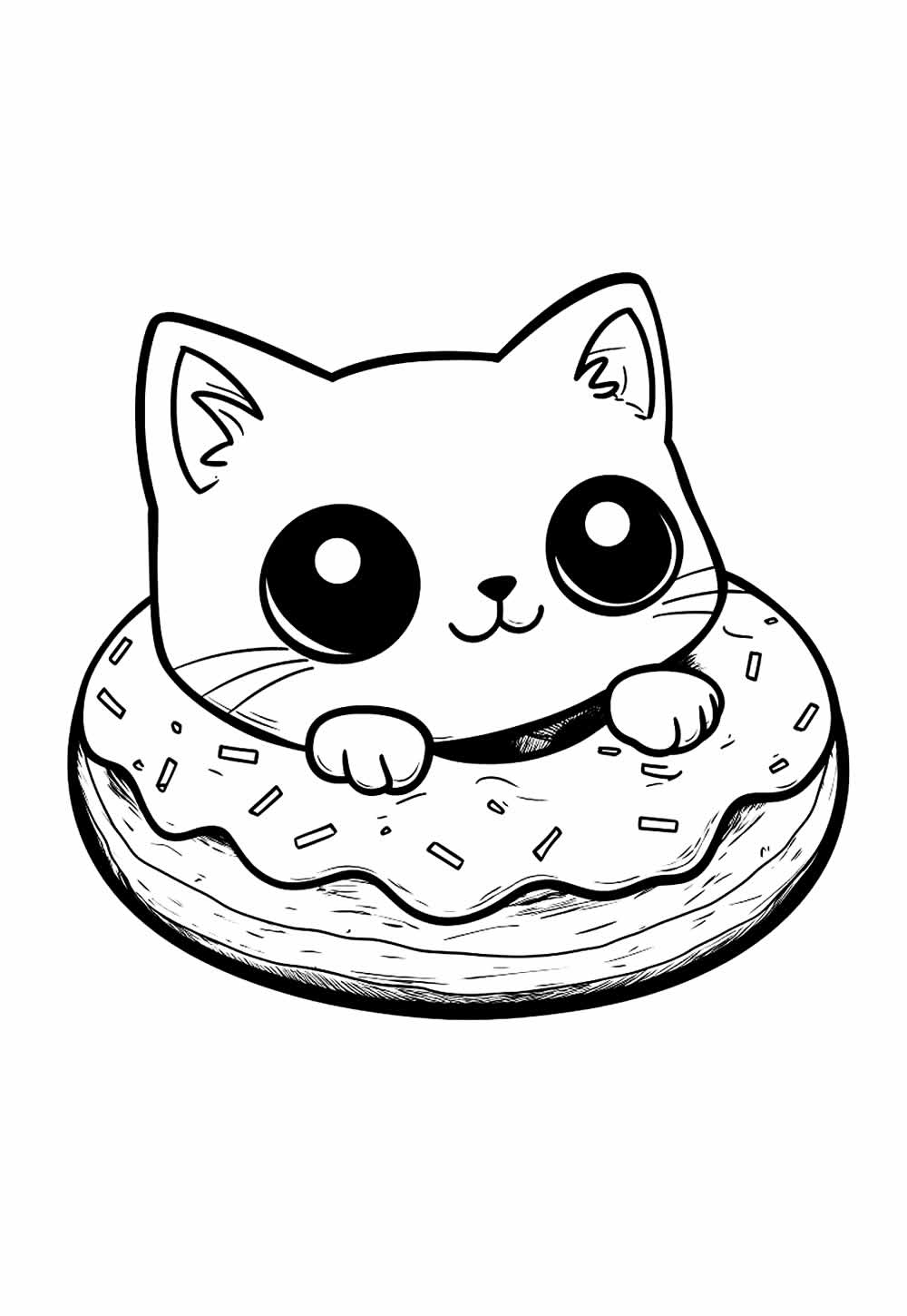 Desenho de Gatinho Kawaii