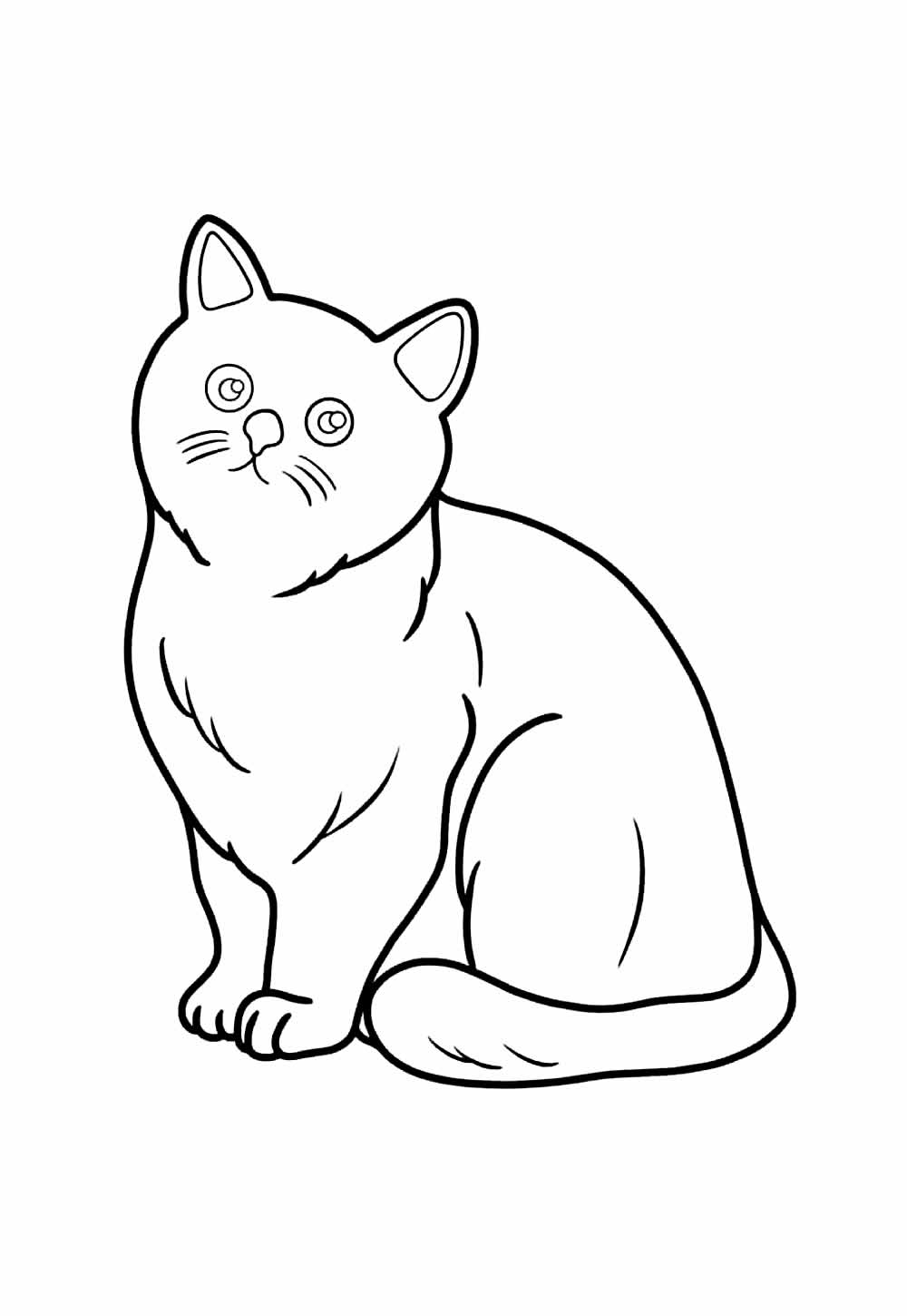 Desenho Gatinho Kawaii Colorir