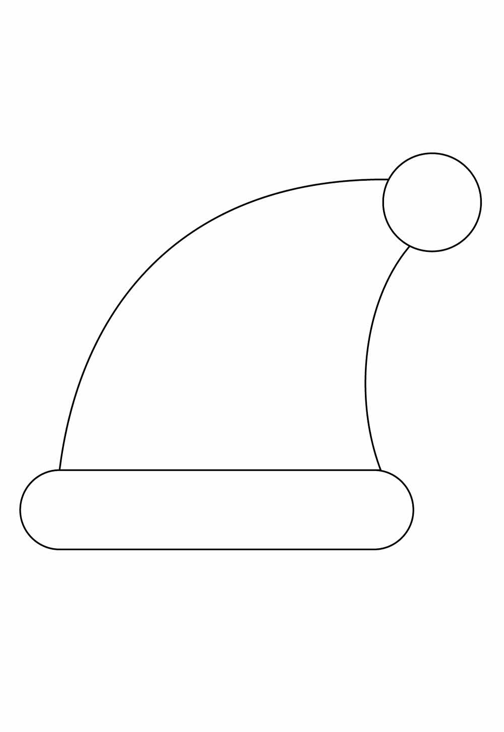 Desenho de Gorro de Natal para imprimir