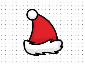 Desenhos de Gorro de Natal para colorir