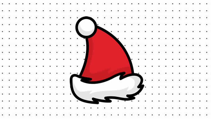 Desenhos de Gorro de Natal para colorir