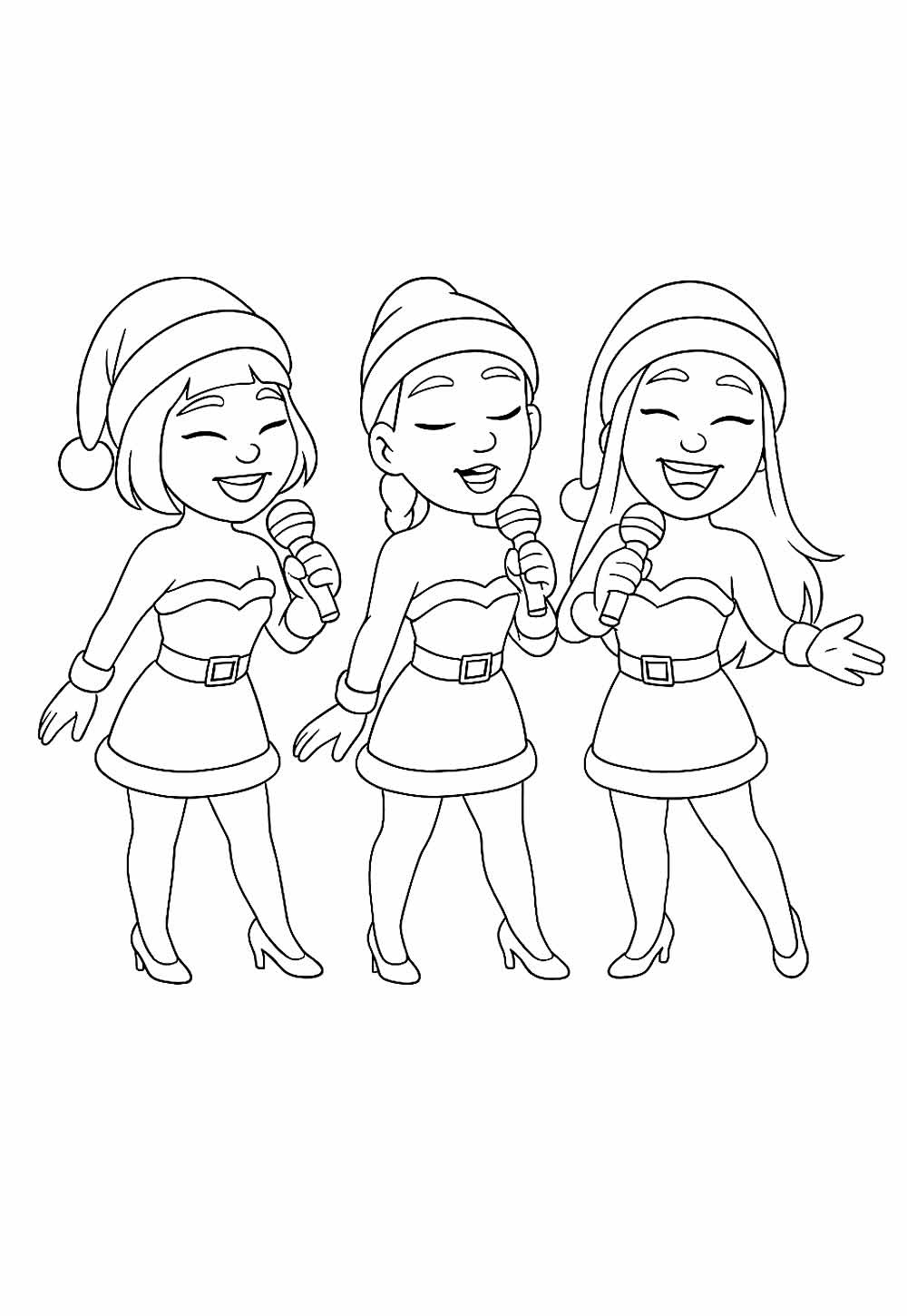 Desenhos de Guerreiras do K-Pop de Natal