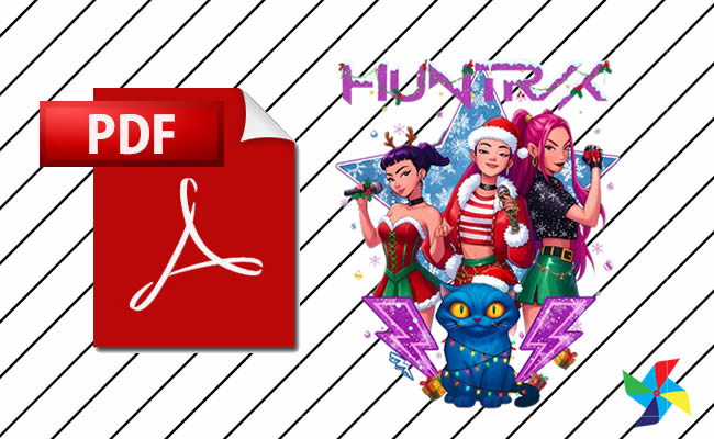 Desenhos de Guerreiras do K-Pop de Natal em PDF