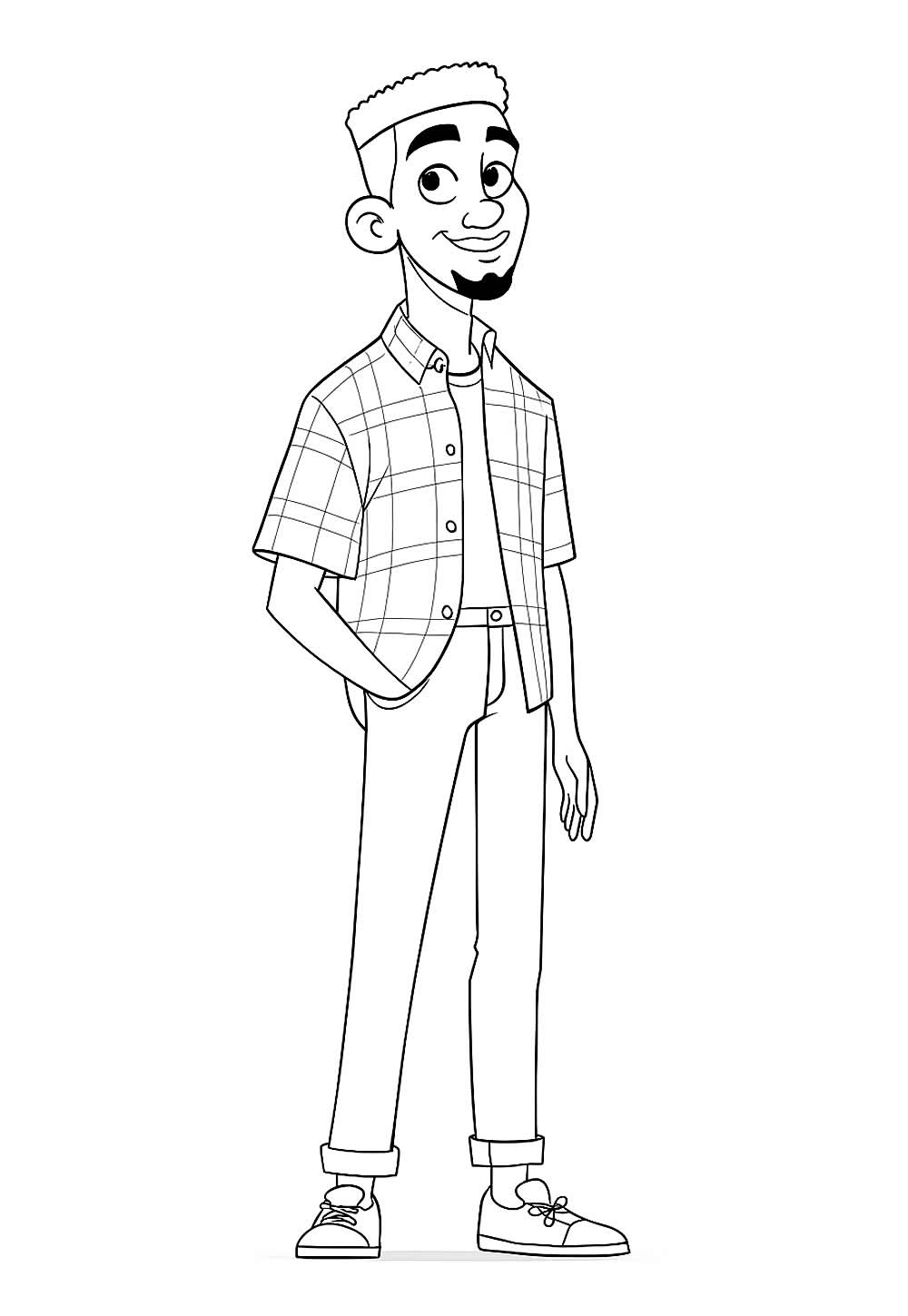 Desenho de Homem Negro para colorir