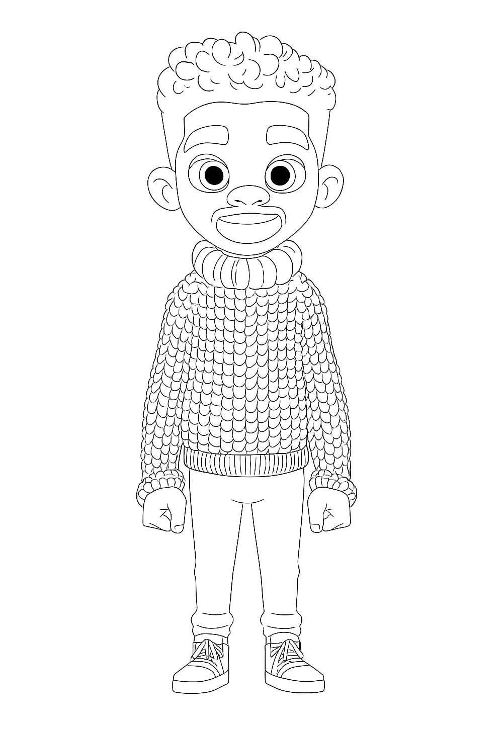 Desenho de Homem Negro para pintar