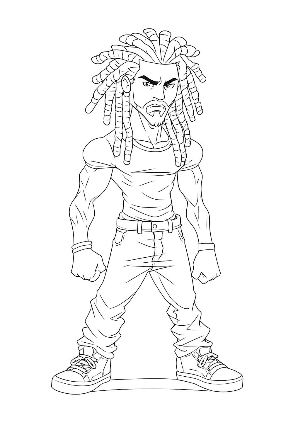 Desenho de Homem Negro para colorir