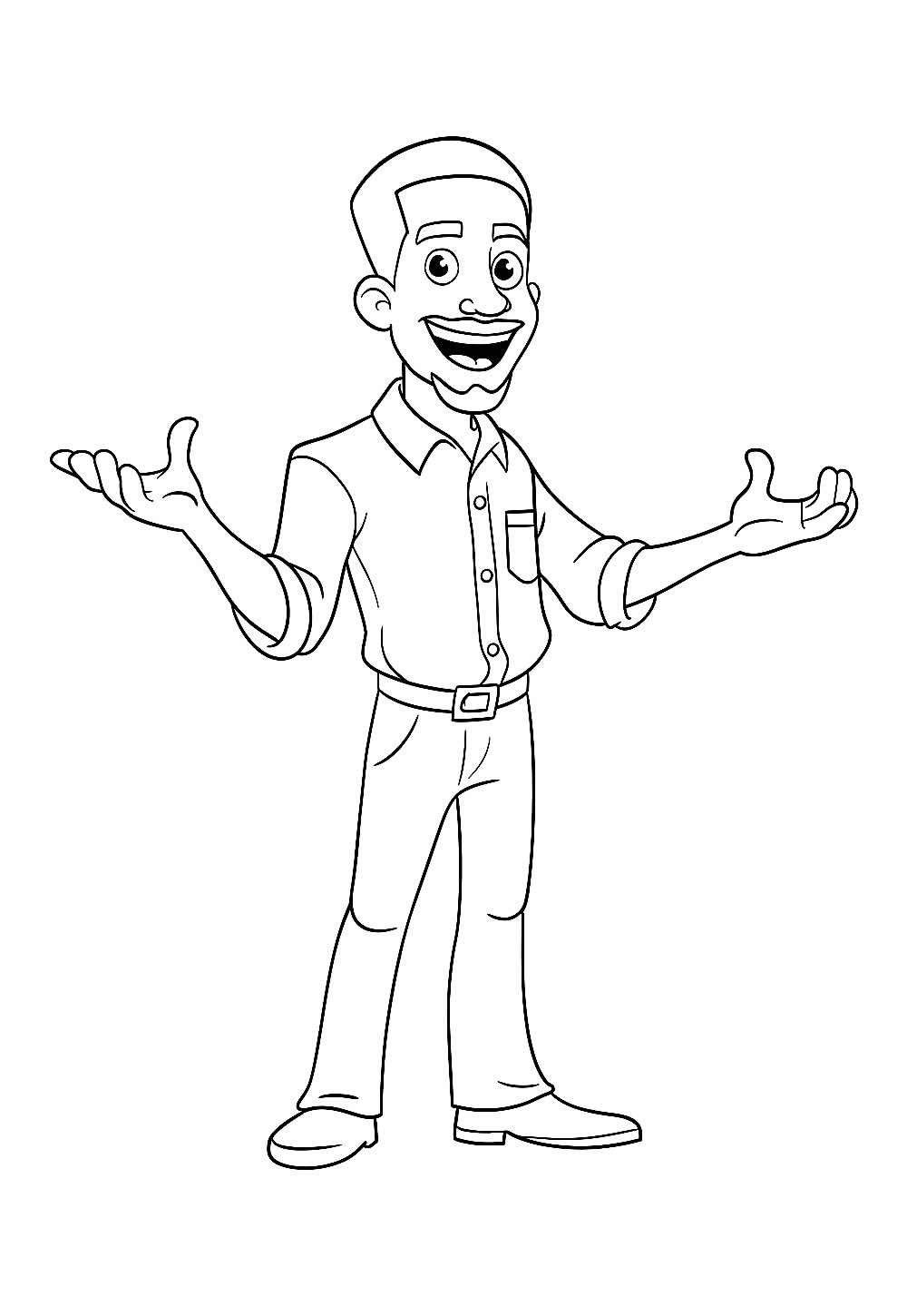 Desenho de Homem para pintar