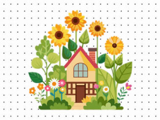 Desenhos de Jardim Florido para colorir