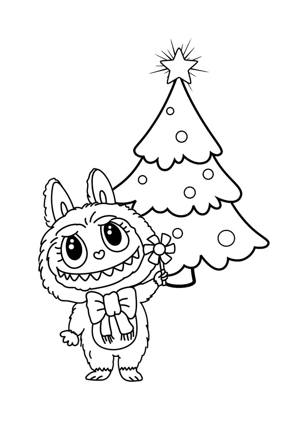 Desenho de Labubu - Especial de Natal