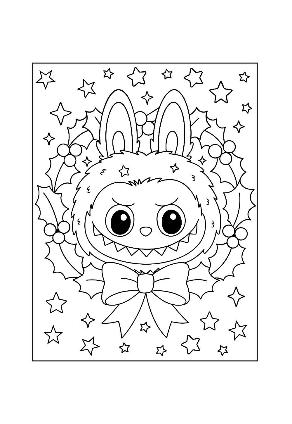 Desenho de Labubu para colorir