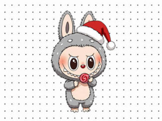 Desenhos de Labubu de Natal para colorir