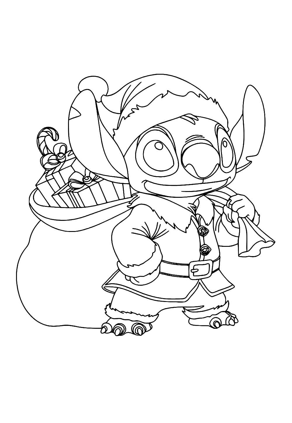 Desenho de Stitch de Natal