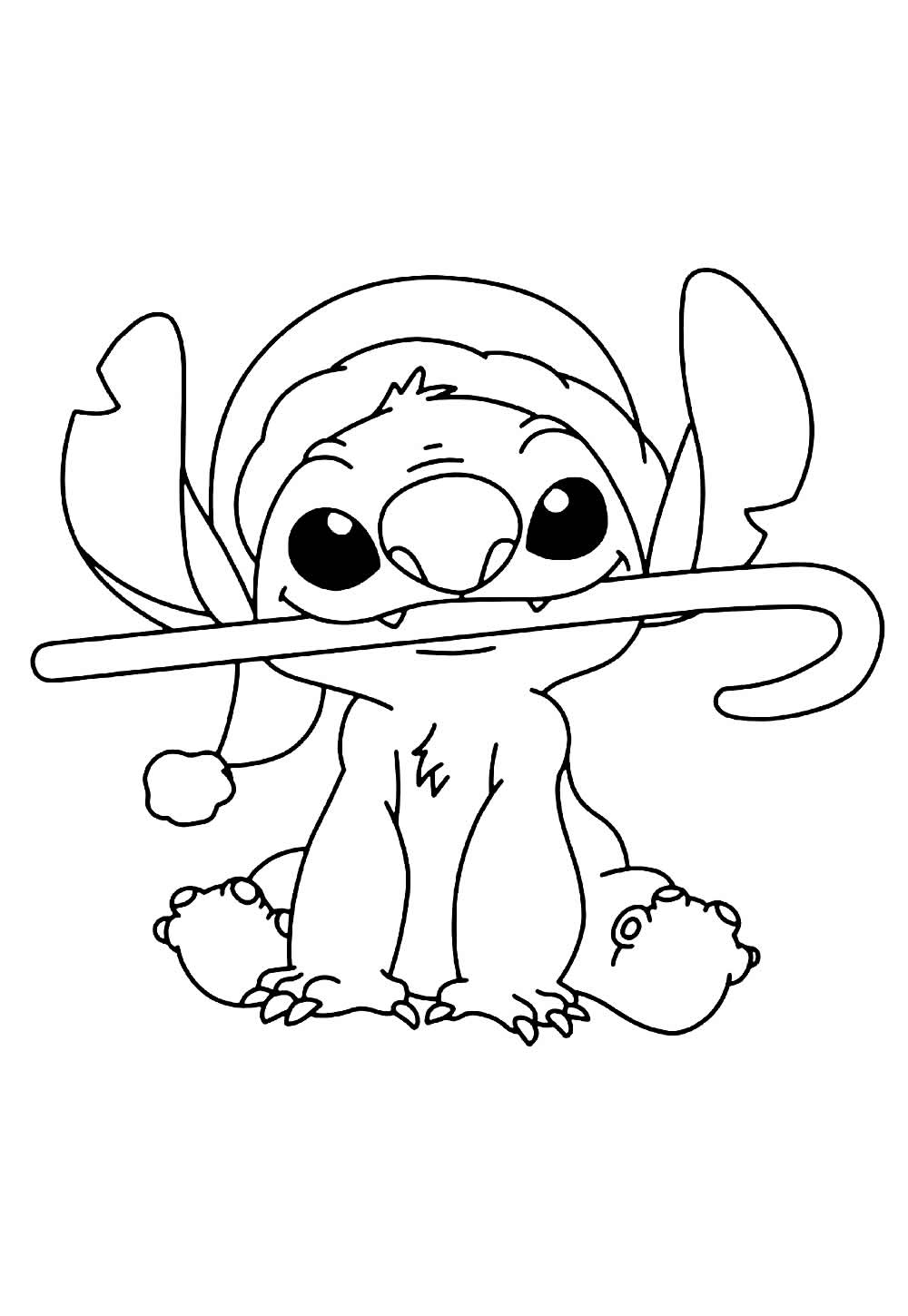 Desenho de Lilo e Stitch de Natal