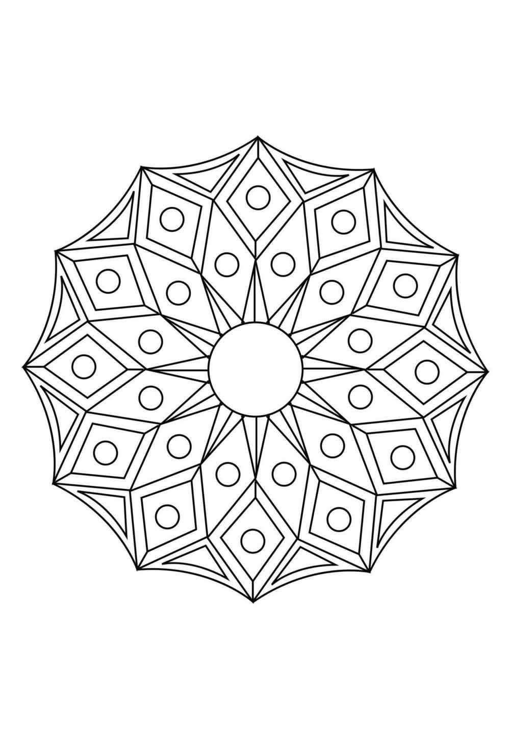 Desenho de Mandala Complexa para pintar