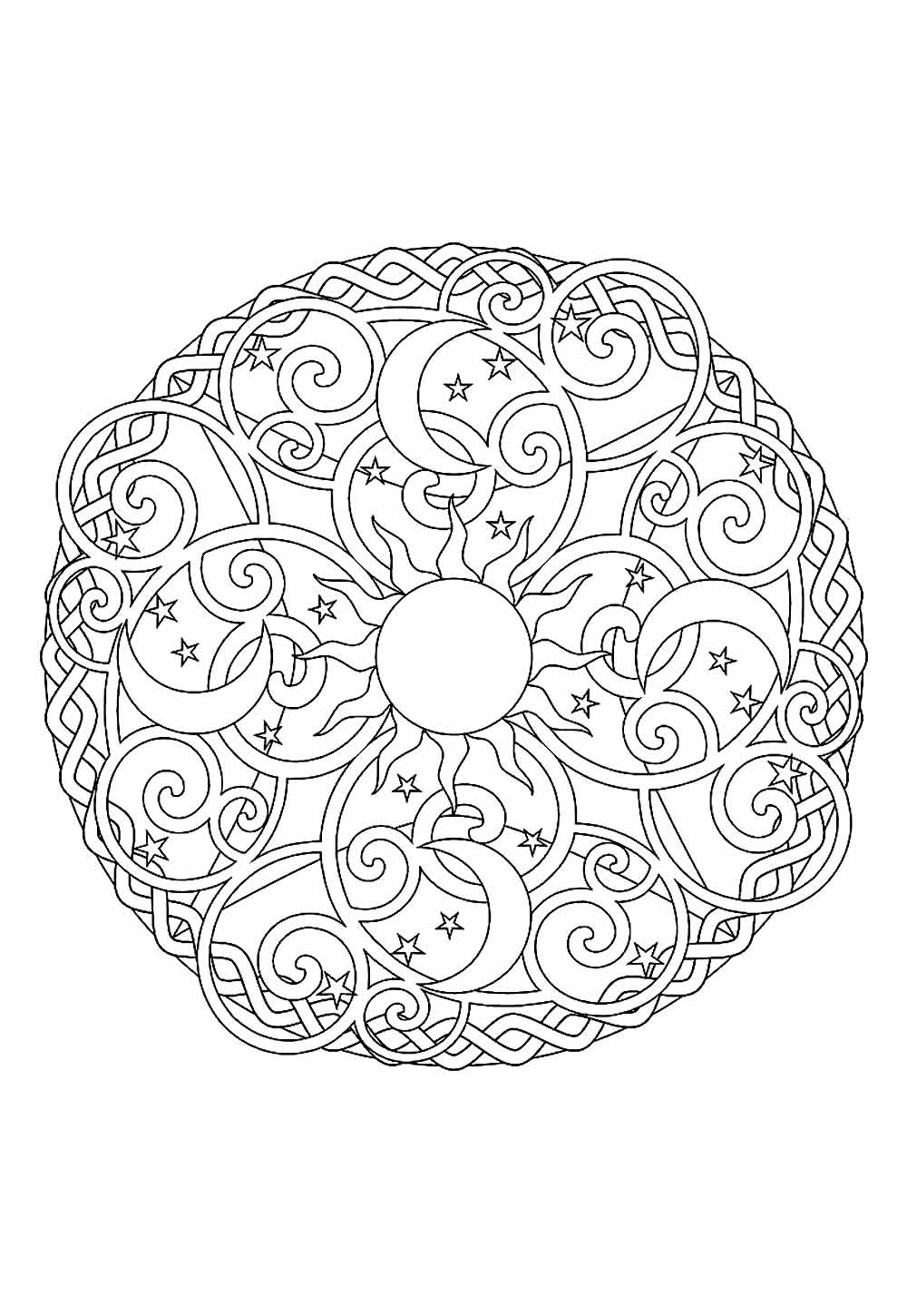 Desenho de Mandala Difícil