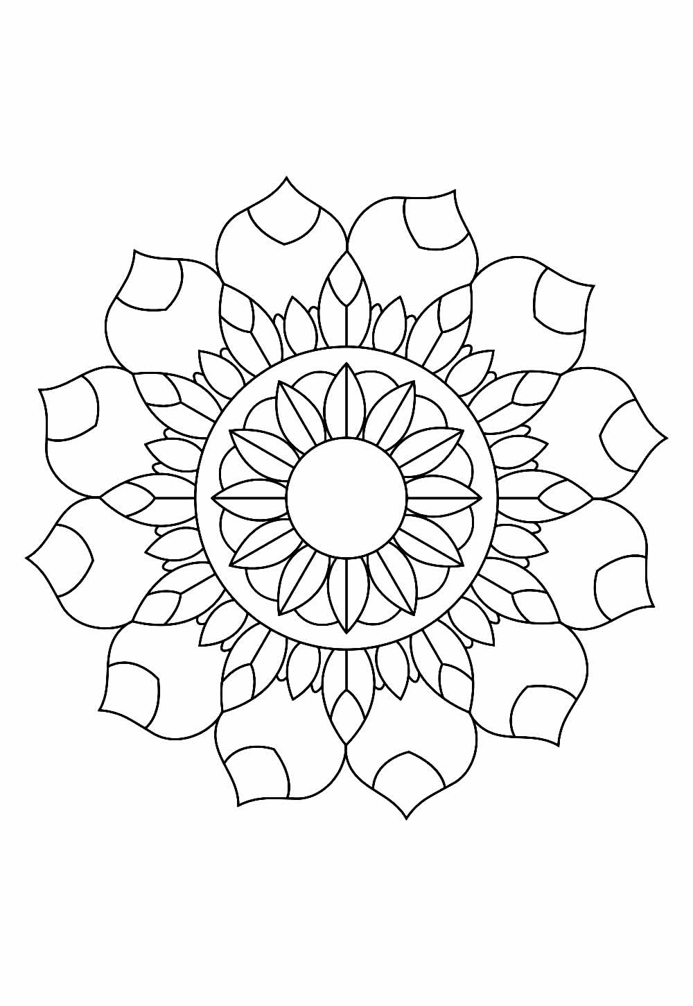 Desenho de Mandala para colorir