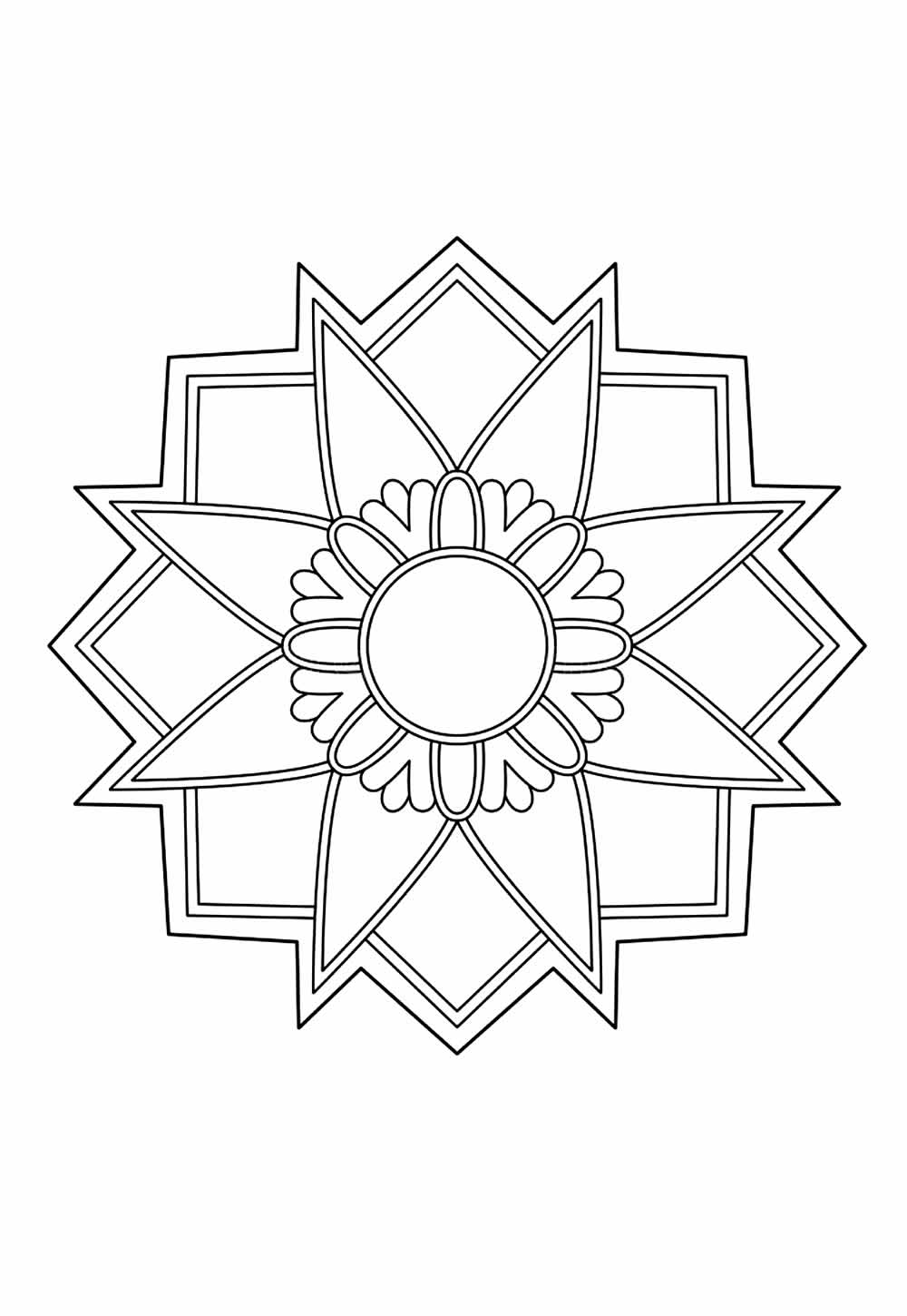 Desenho de Mandala para pintar
