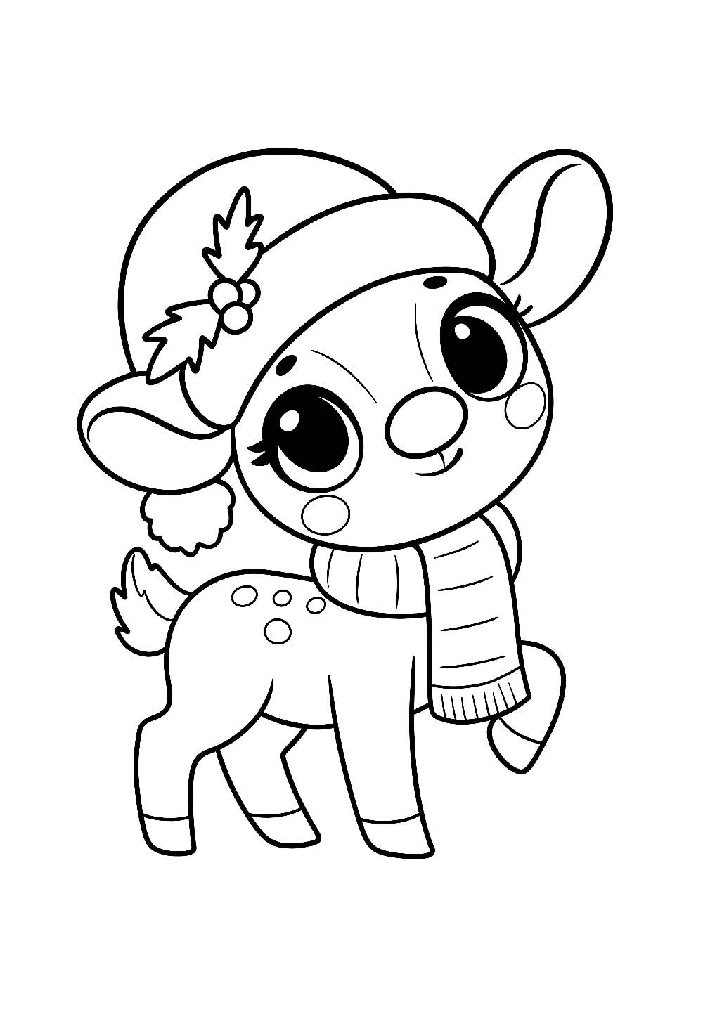 Desenho de Rena de Natal