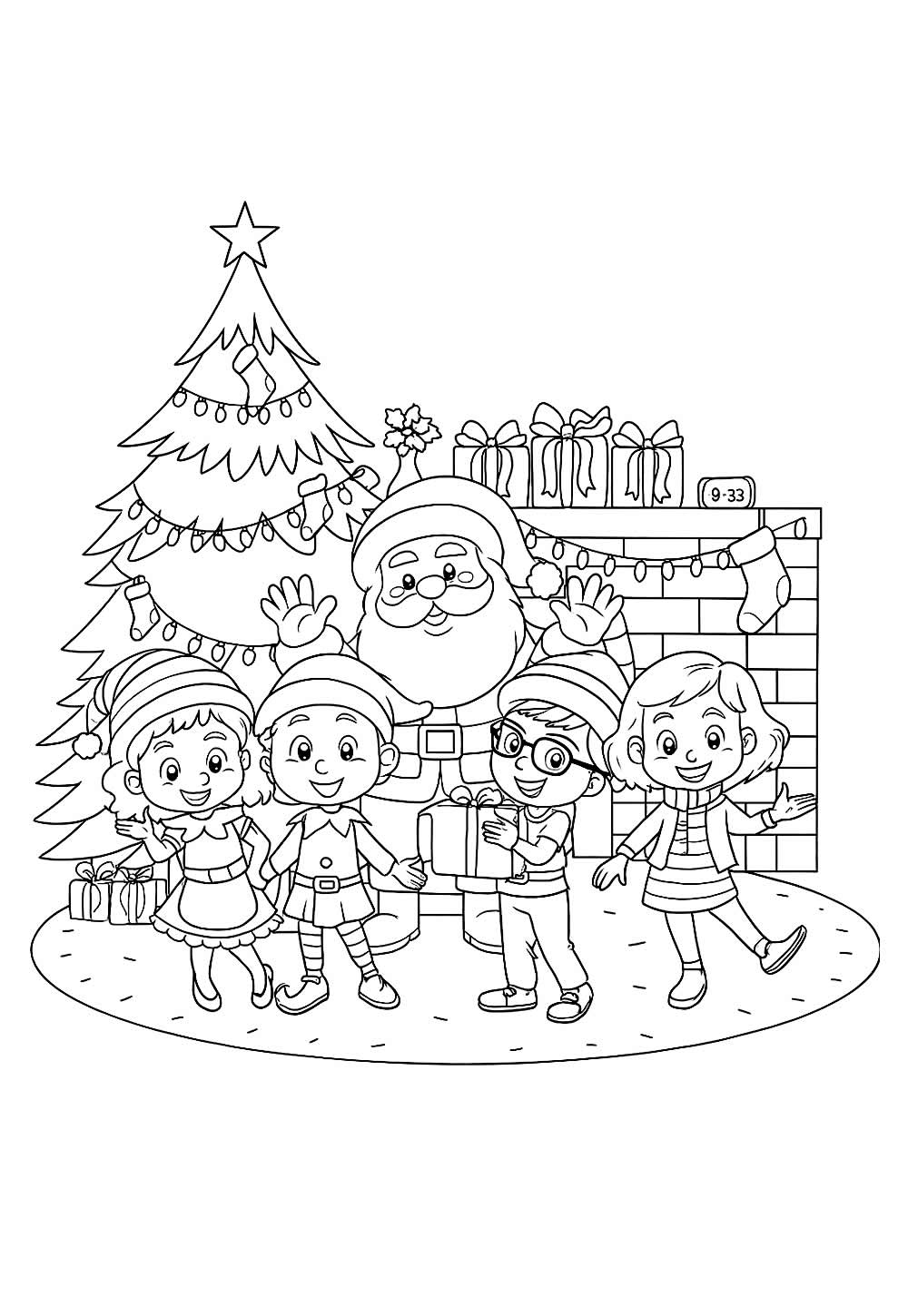 Desenho de Natal Lindo para colorir