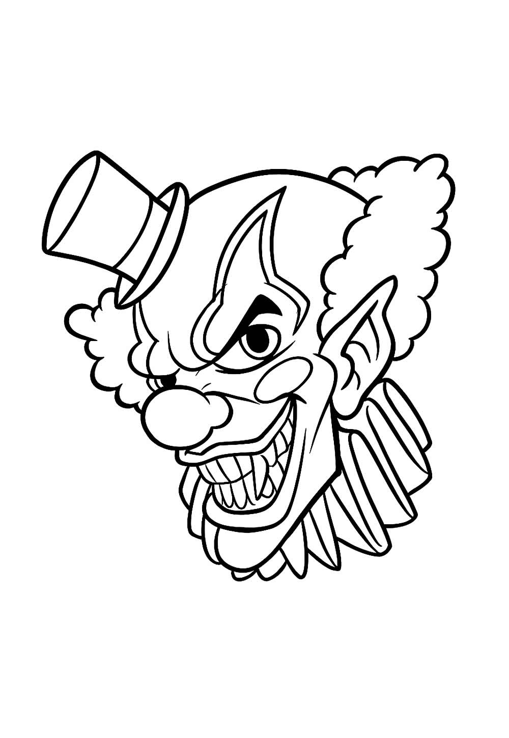 Desenho de Palhaço do Mal para Colorir