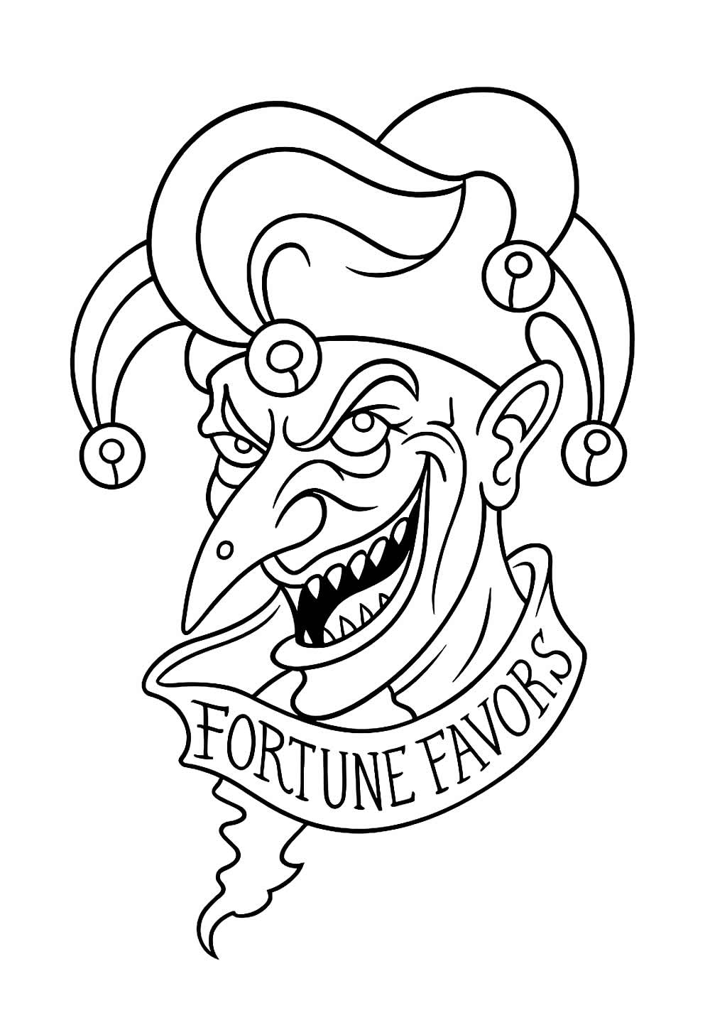 Desenho de Palhaço do Mal para pintar