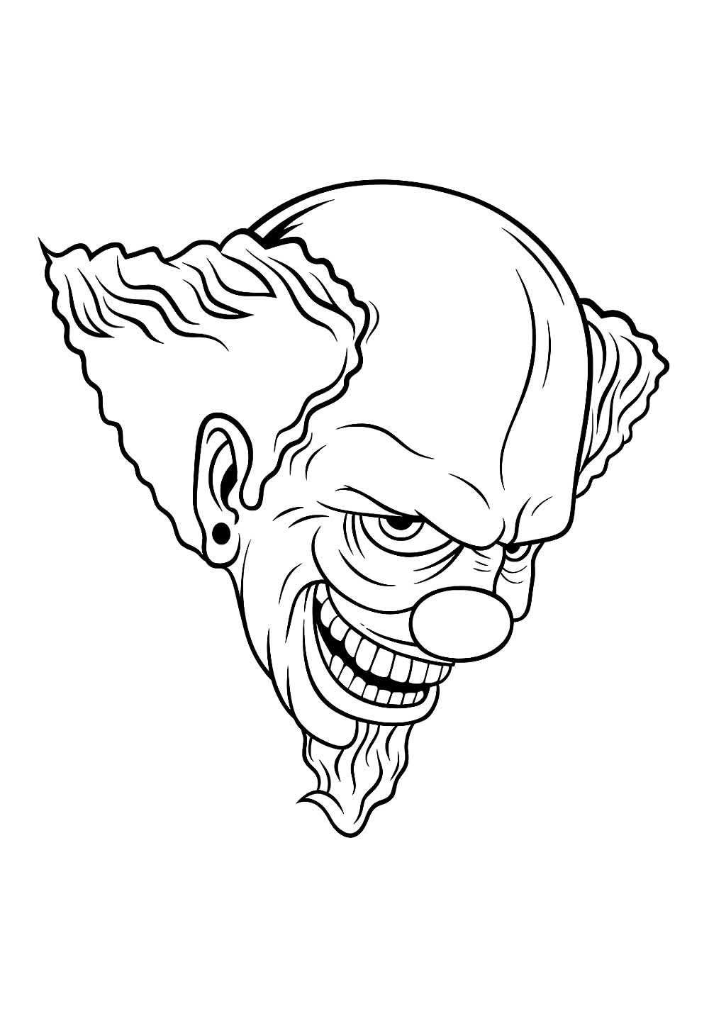 Palhaço do Mal para colorir