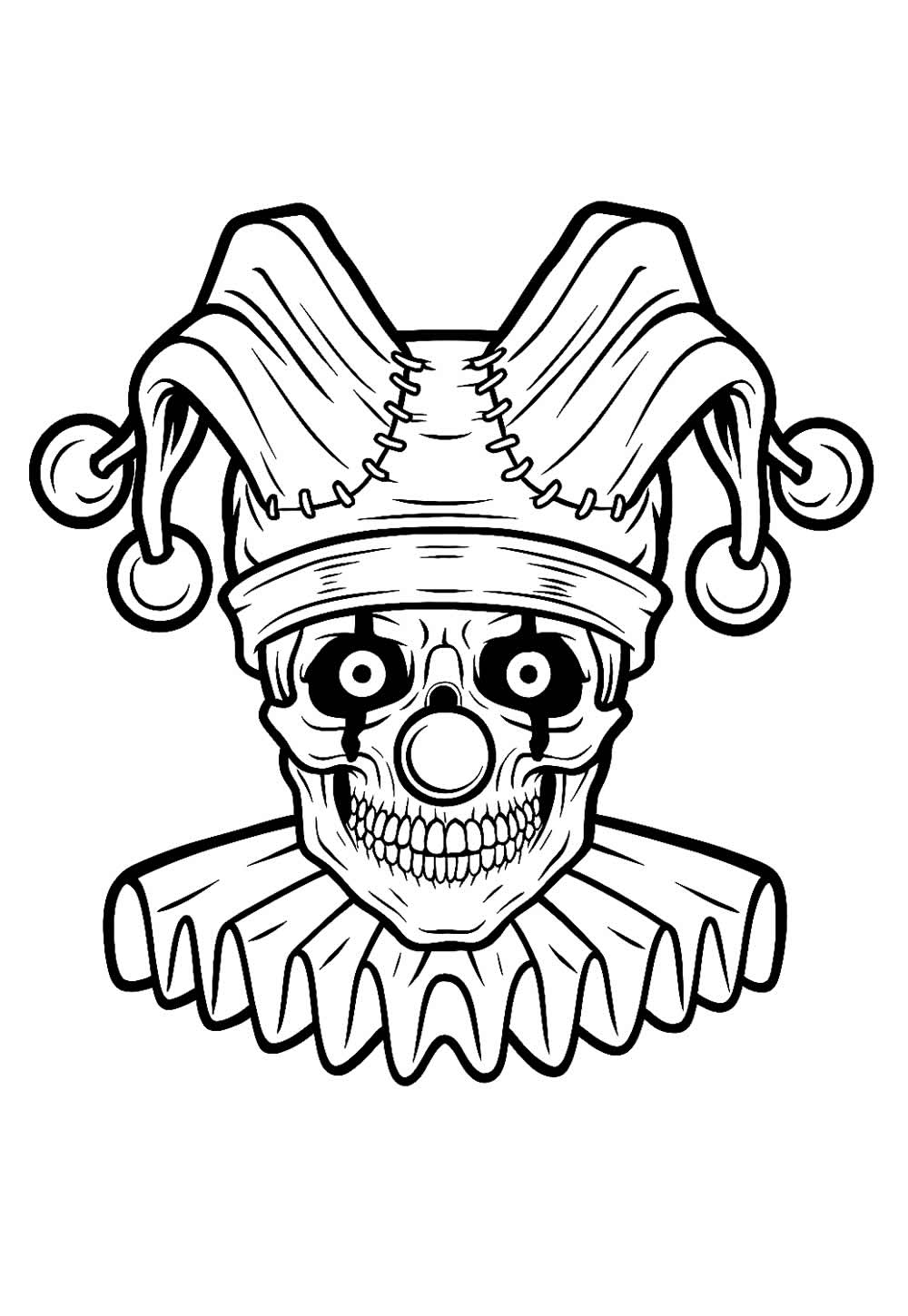 Desenho de Palhaço do Mal para colorir