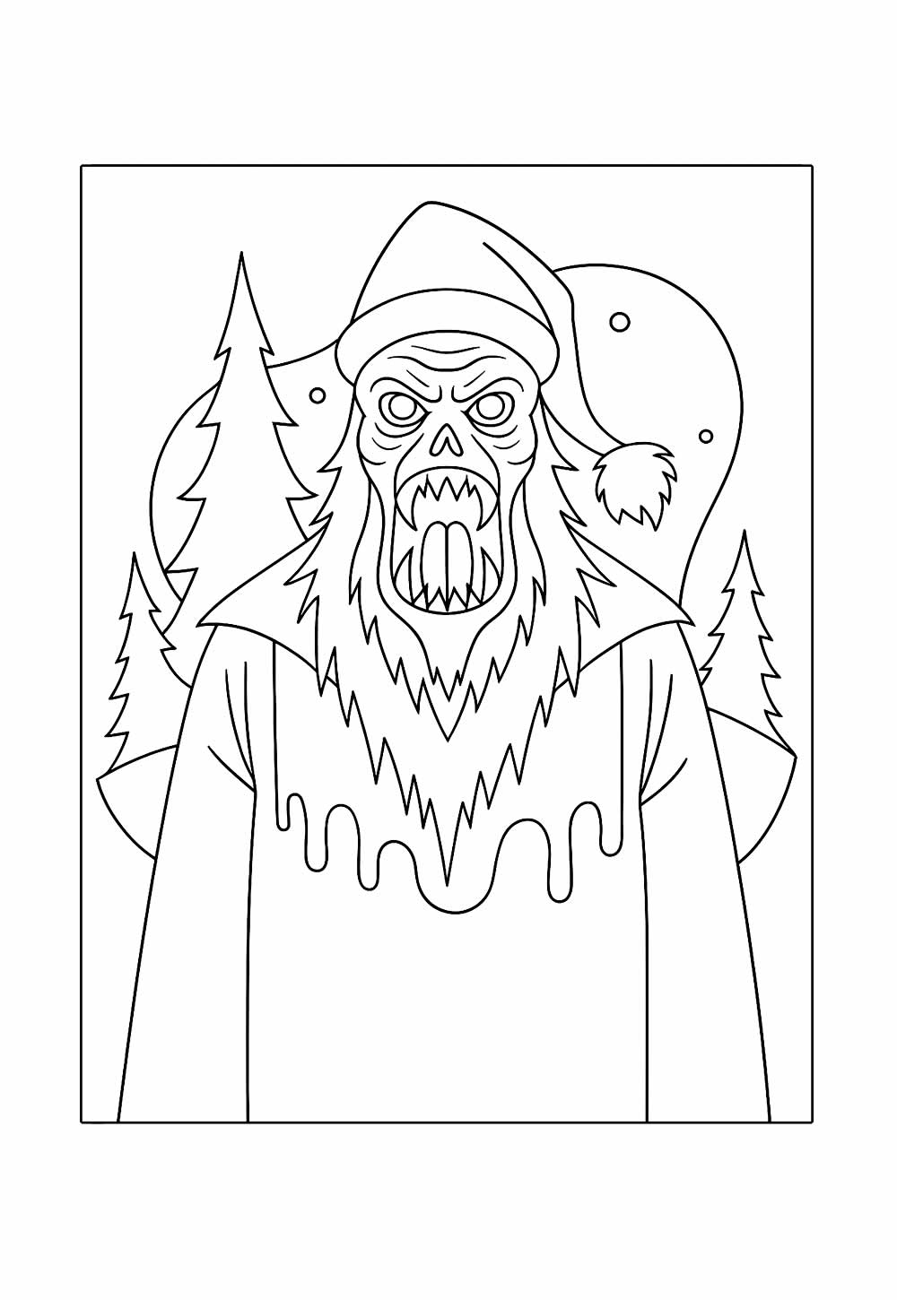 Desenho de Papai Noel do Mal