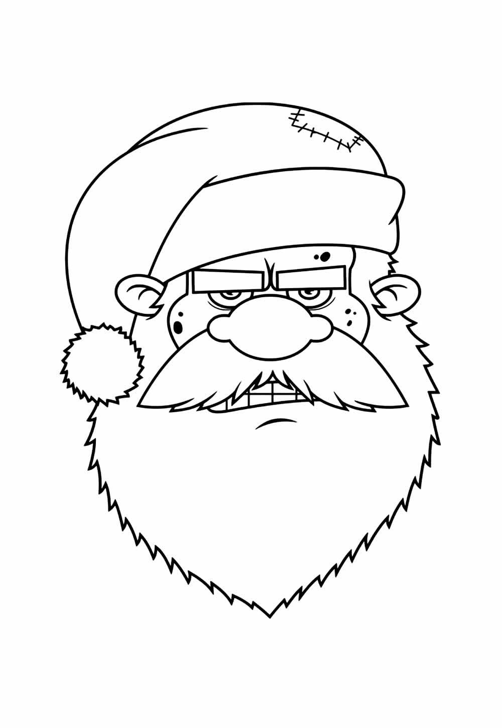 Papai Noel do Mal para colorir