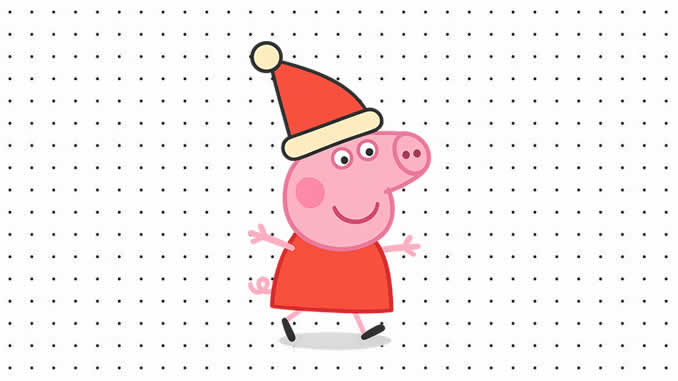 Desenho de Peppa Pig - Especial de Natal para colorir