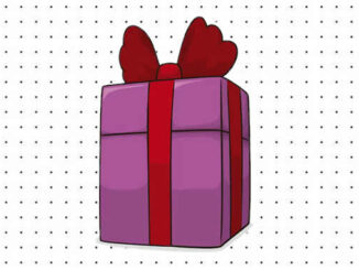 Desenhos de Presente com Laço para colorir