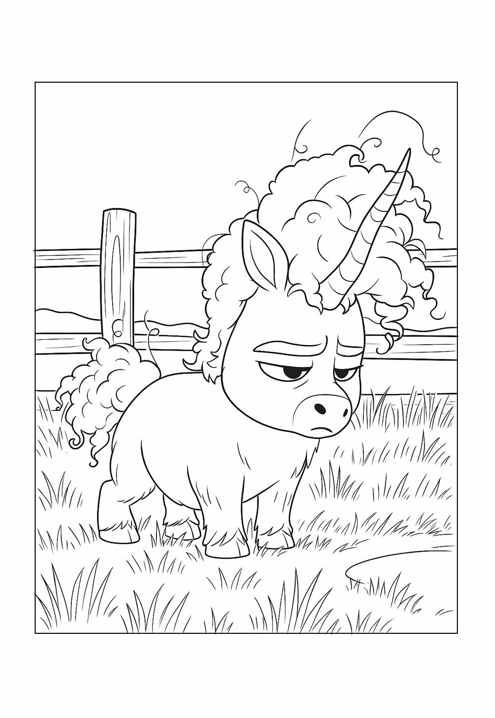 Desenhos de Thelma, O Unicórnio para pintar