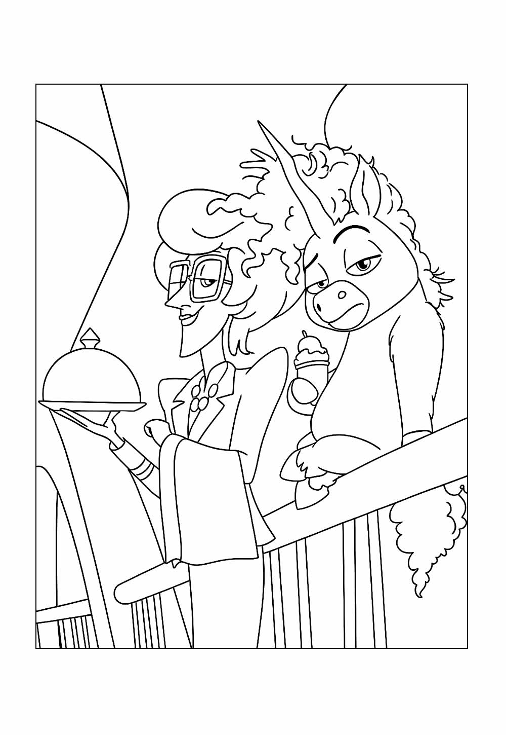 Thelma, O Unicórnio para colorir