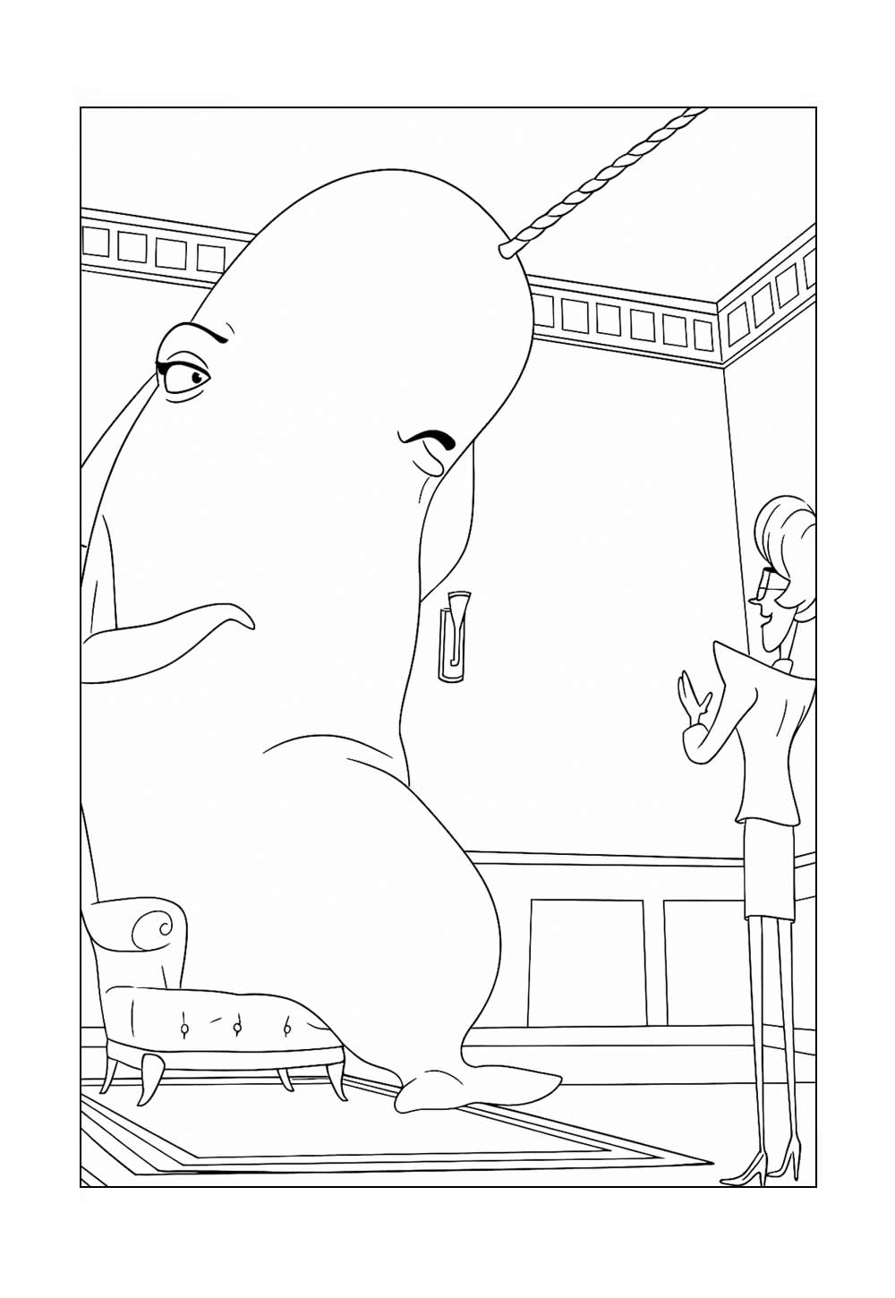 Thelma, O Unicórnio para imprimir e colorir