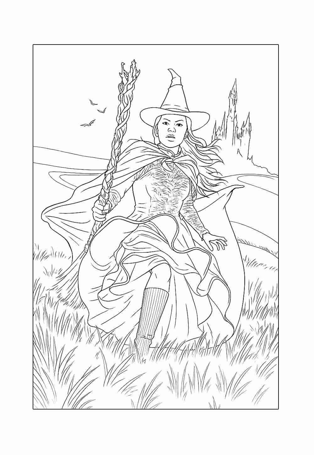 Desenho da Glinda para colorir - Wicked